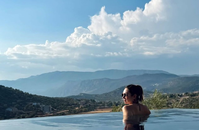 A villa with panoramic views in the middle of nature in a village close to Kaş