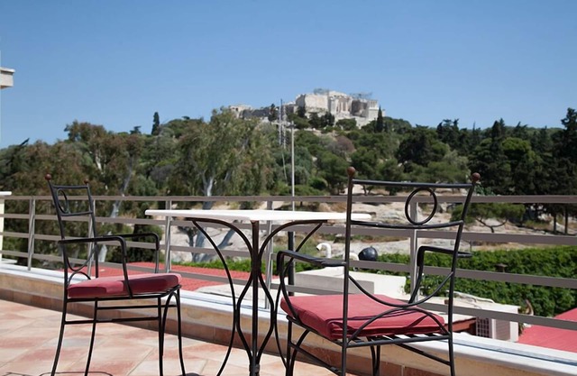 Across from the Acropolis and ten minute walk to Plaka, the old city of Athens.