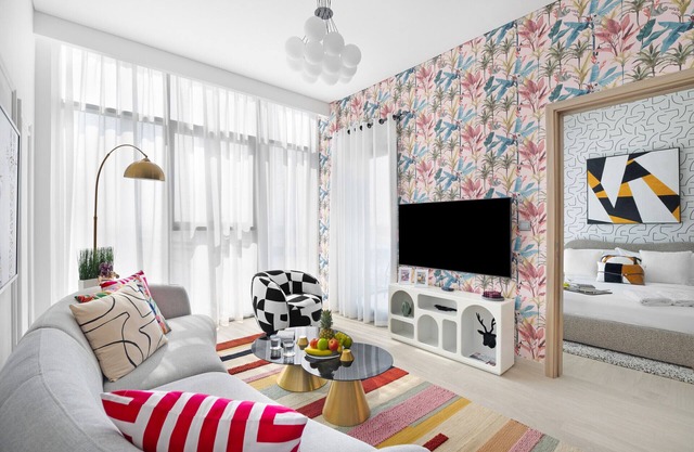 Aesthetic 1BR Apt with City View