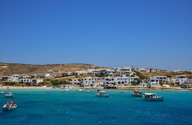 Amorgos traditional apartment with balcony view