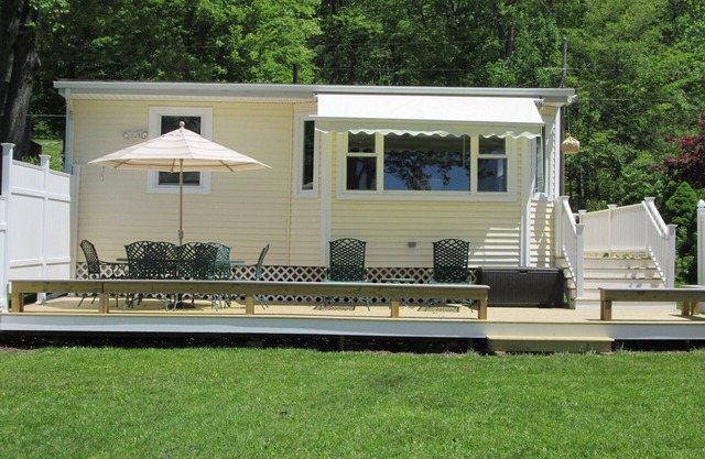 Amston Lake waterfront home, aluminum boat with electric motor provided