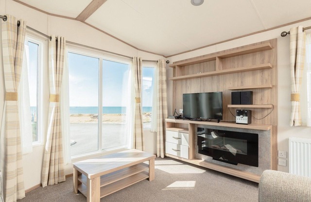 An attractive pet friendly 12ft-wide caravan.