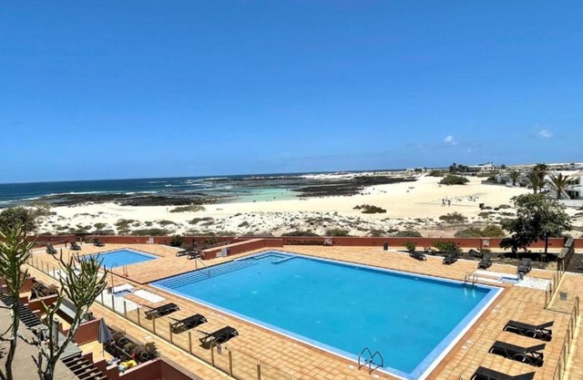 Apartamento 1 dormitorio en playa Cotillo con FreeWifi, terraza con vistas a oceano