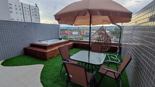 Apartamento Sofisticado Ed Del Paine terraço com hidro