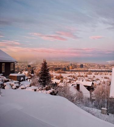 Apartment in Lillestrøm with free parking and great view, sleep 3 people