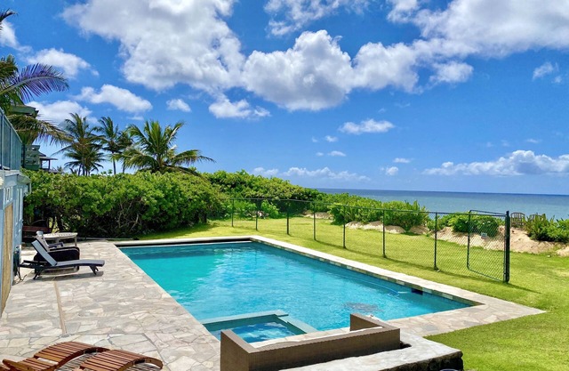 Beachfront Five Bedroom Home w/Oceanfront Pool at Sunset Beach.