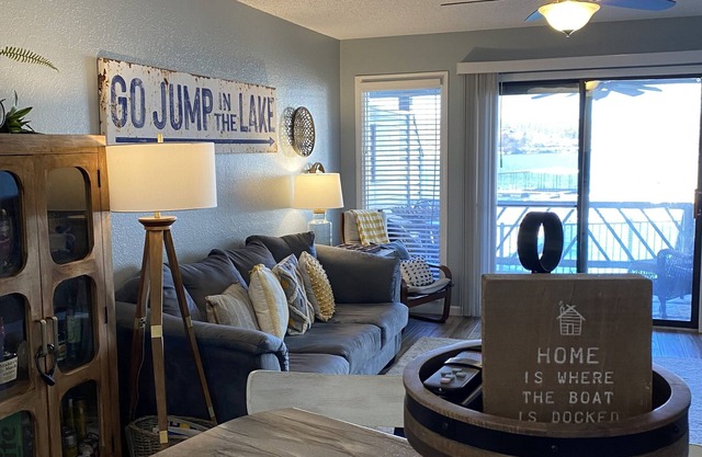 Beautiful 2 BR Condo at Heart of the Lake. Available 14’X32’ Boat Slip