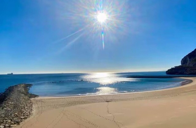 Beautiful Beachfront Studio Apartment with Sea View Balcony in Gibraltar