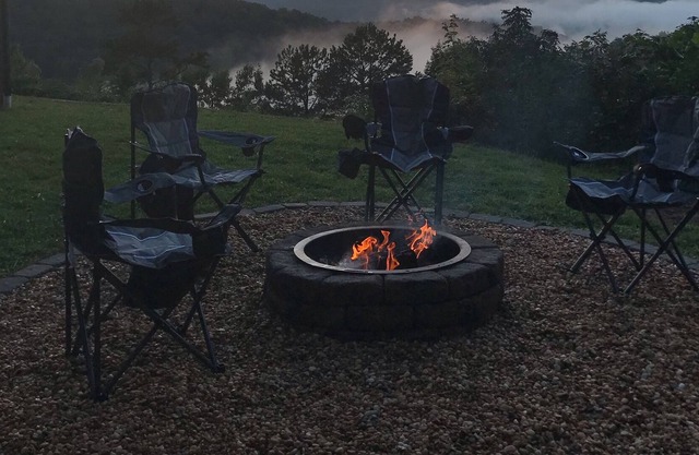 Beautiful cabin with long range views.