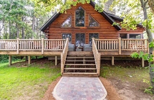 BEAUTIFUL LOG HOME ON THE WESTERN SHORES OF LAKE PETENWELL