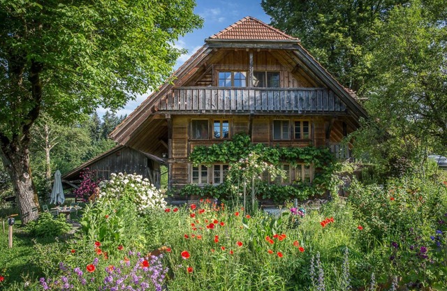 Biodiverse & organic with pond & sauna, regional cuisine on request, coaching