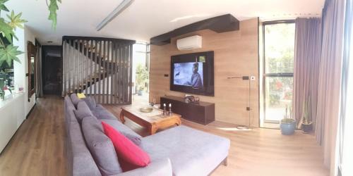 Black Box village with garden