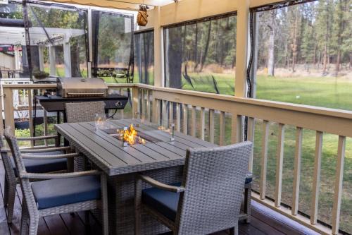 Breath in Fresh Mt Spring Air from a Private Deck with a River & Golf Course View