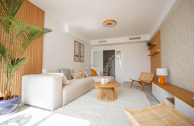 Bright Nordic style penthouse in beachside resort