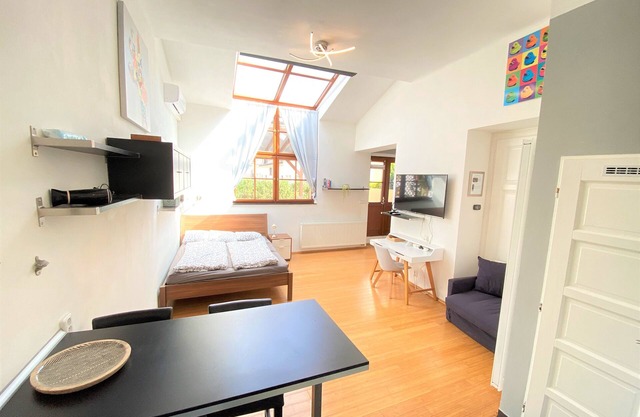 Bright rooftop Studio with huge Terrace - Air-con