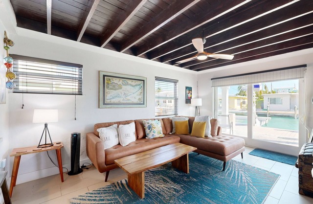 Canal-front home remodeled for HGTV with private swimming pool