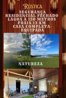 Casa Rústica na Lagoa-15 min do praia comWi-Fi quartos 2 possui cama de casal e 3 solteiro ideal para 5 pessoas