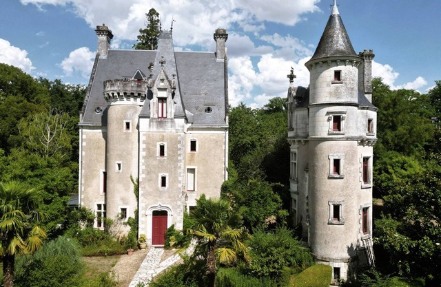 castle XIV century, tower XIX century separated, renovated, swimming pool, park