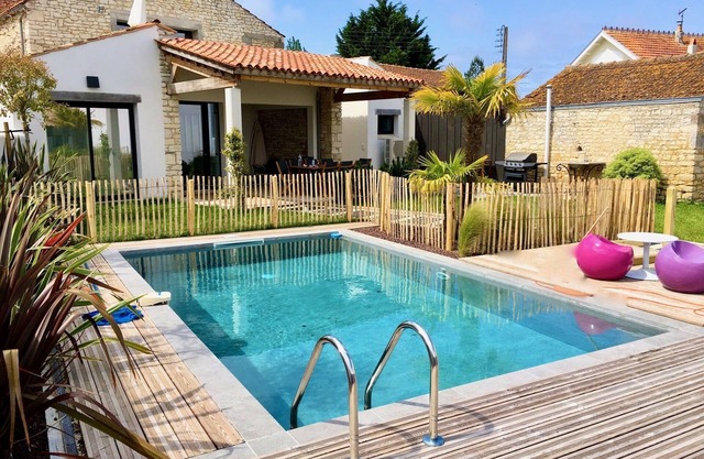 Character house with swimming pool