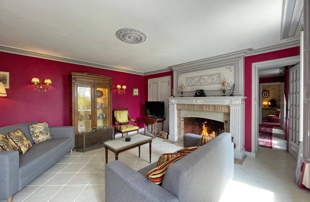 Charming Manor with Private Garden, Fireplace, and Forest Access