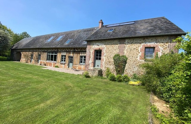 Charming half-timbered ancient barn in Normandy