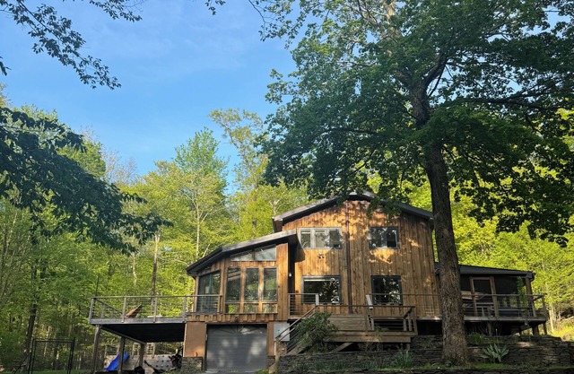 Chronogram featured, Modern Mountain Family Home above Woodstock. Dog-Friendly