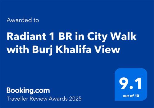 City Walk 1BR 6 mins to Dubai Mall & Burj Khalifa