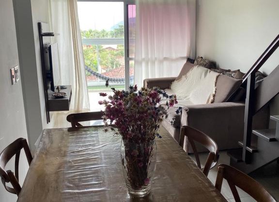 Cobertura 3 dormitórios, 2 vagas, churrasqueira, Wi-fi free, Lázaro Ubatuba