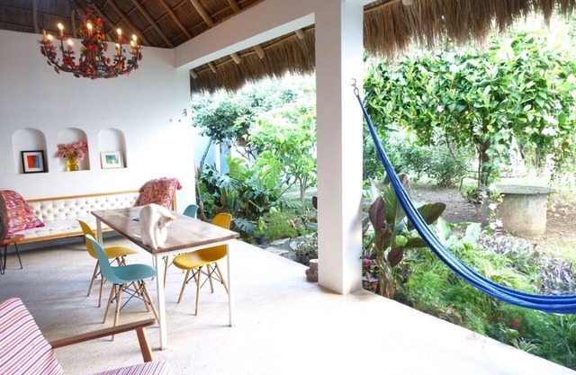 Colorful home with Palapa Terrace & large green space in the Heart of the Pueblo