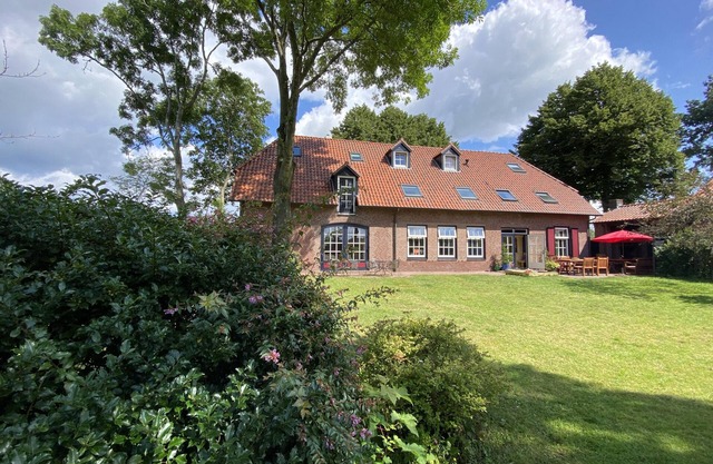 Colourful farmhouse in the middle of nature