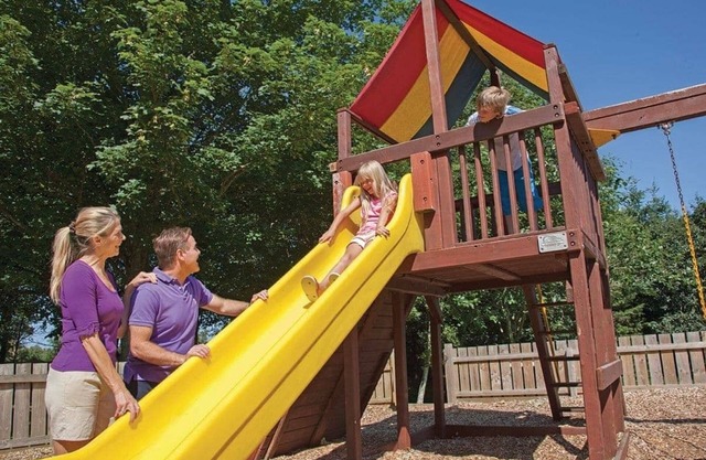 Comfortable 12ft-wide caravan with one double and two twin.