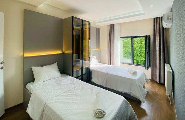 Comfortable and spacious suites are 5 minutes from the sea
