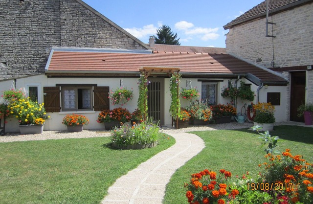 cottage commissey in a flower garden