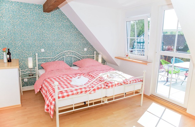 Country house in Rinnetal: Duplex apartment Rapunzel with south-facing balcony