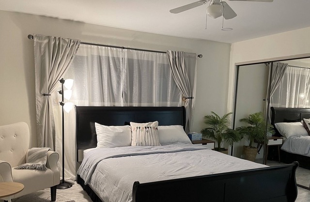 Cozy and big bedroom with private bathroom