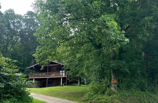Cozy cabin with indoor fire place