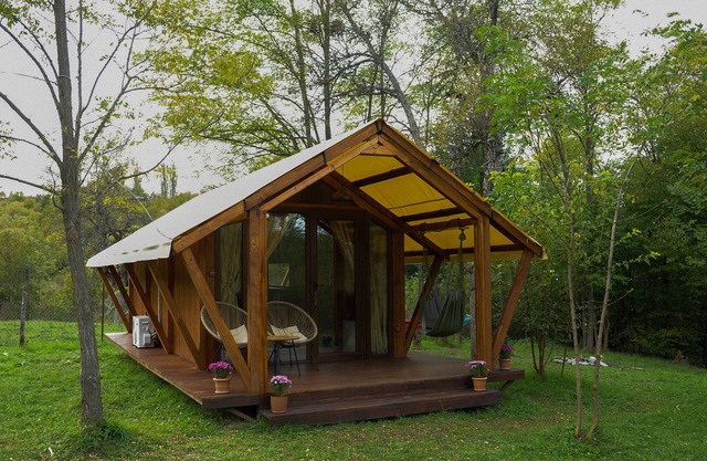 Cozy cottage in the middle of green garden, with mountain views.