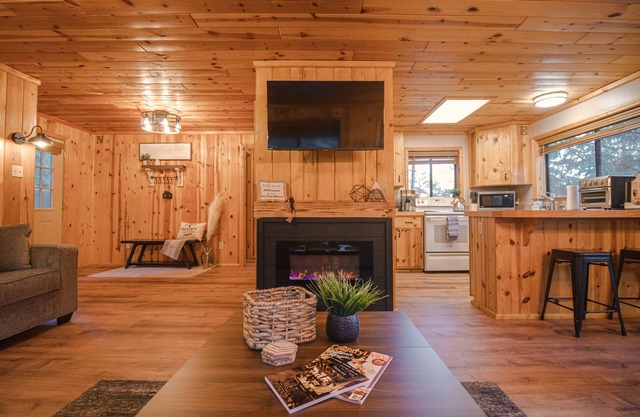 Cozy Pines Hideaway- BBQ, fire-pit, zip-line, and fireplace