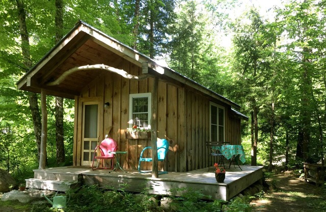 Custom Cabin Surrounded by River in Newfane, Vermont