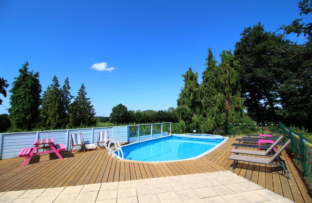 Daisy cottage in a quiet hamlet with shared heated outdoor swimming pool.