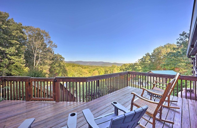 Deck & Mtn Views: Blue Ridge Cabin Near Hiking