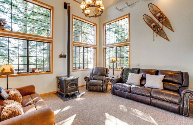 Deck w/Mountain Views: Cabin in Bear Valley!