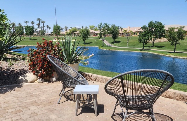 Dell Webb Resort for 55+ Snowbirds. Many amenities, views of water & mountains