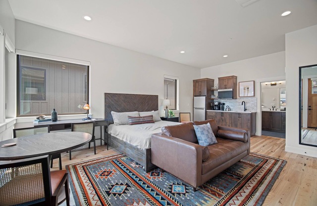 Designer Studio with Cozy Terrace & Forest Views