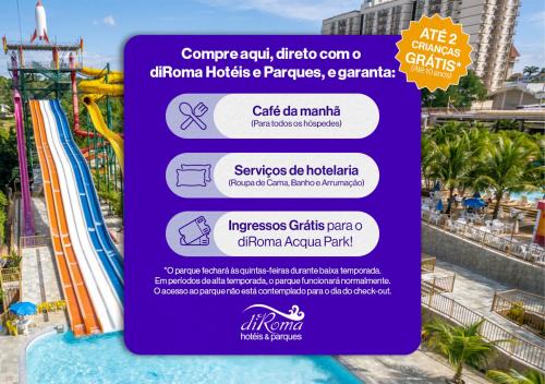 diRoma Villas direto com o Grupo diRoma com acesso ao Acqua Park e Café da manhã