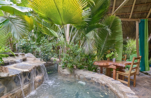 Double/family palm-green cabin #4, at Chalet Tropical bio-hotel