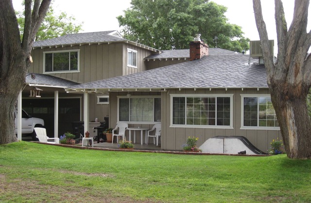 Downtown location with mountain views and rushing water