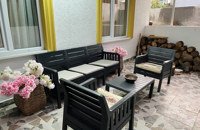 Duplex apartment is 50 meters from the sea, waiting with its pleasant design.