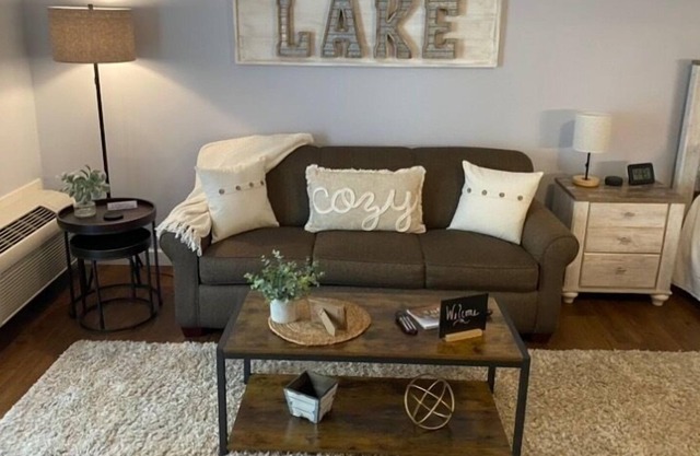 Elkhart Lake Wisconsin. One King Bed and Pullout Sofa Suite.