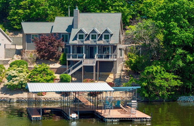 Experience Lakefront Tranquility & Incredible Views - Custom Home w/Boat Dock
